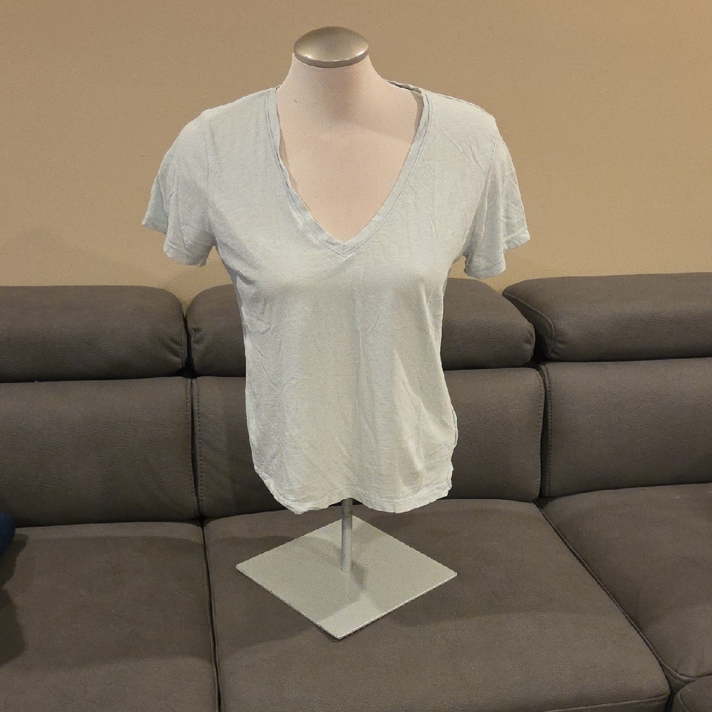 Madewell Light Gray V-Neck Tee